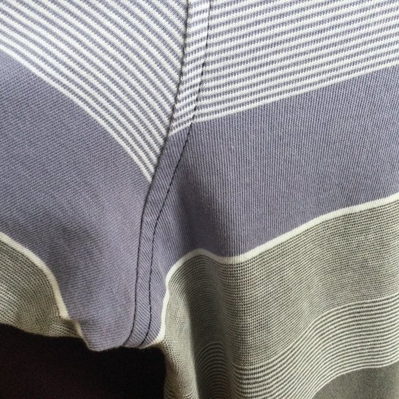 Alfani Golf Shirt Striped Large Stylish Polo 100% Cotton - Picture 3 of 7